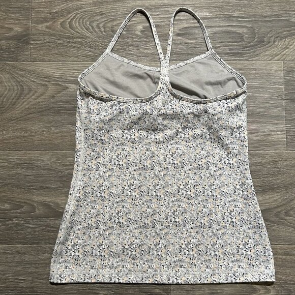 Lululemon 8 Power Y Tank Top Racerback Petite Fleur Silver Spoon Animal Print - Picture 3 of 10